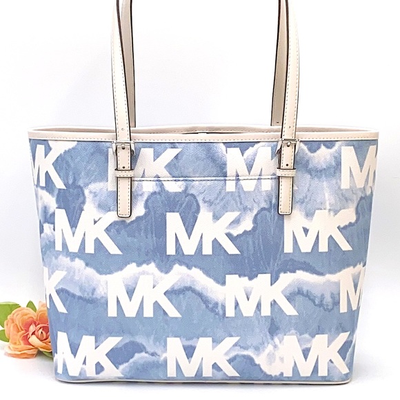 MICHAEL KORS MEDIUM SHIBORI PRINT LOGO TOTE BAG - Picture 4 of 16